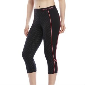 NWT Pitch Black Mesh Crop Juicy Couture Leggings